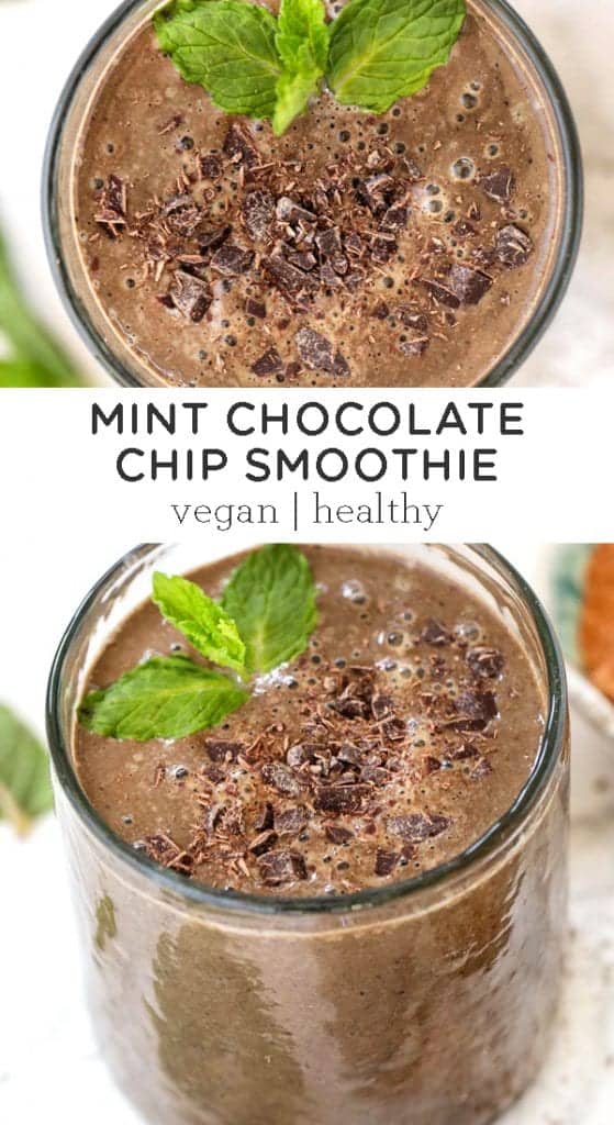 Vegan Mint Chocolate Chip Smoothie