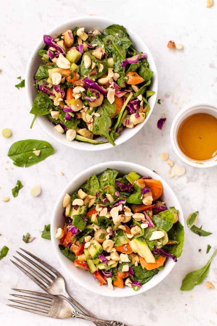 Thai Chopped Spinach Salad Vegan & GlutenFree Simply Quinoa