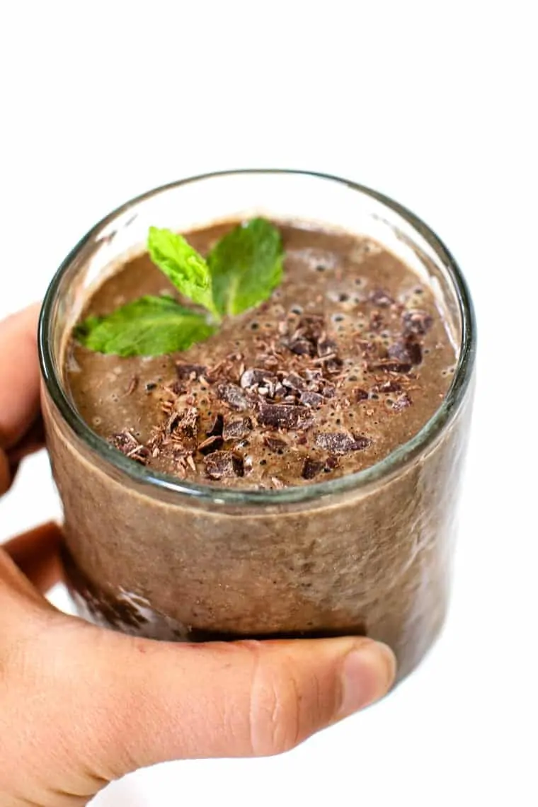 Vegan Chocolate Smoothie with Mint