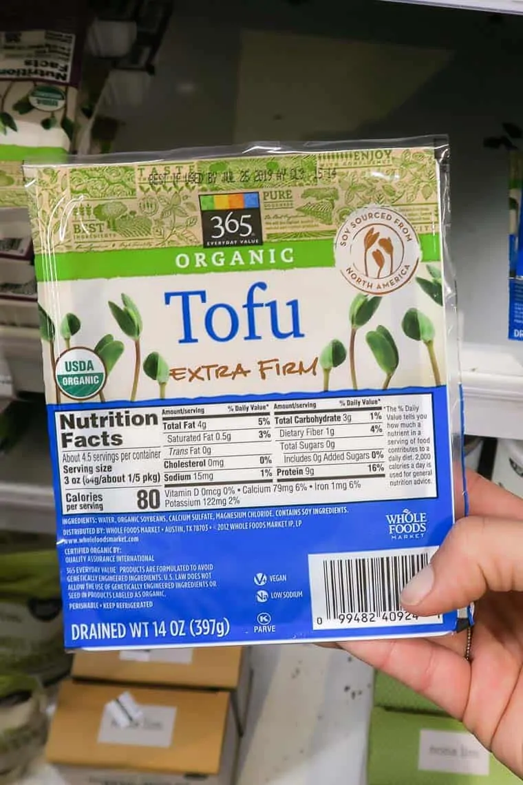 Organic Tofu from Whole Foods