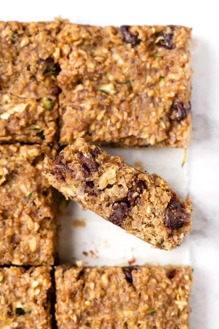 Easy Zucchini Chocolate Chip Breakfast Bars