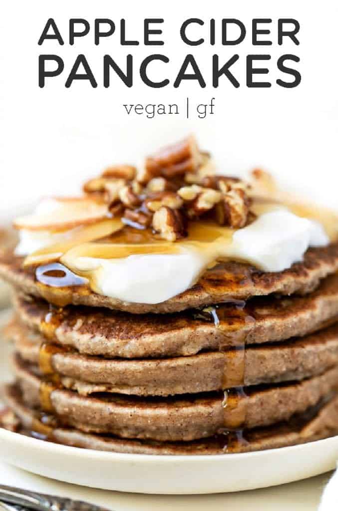 healthy apple cider pancakes