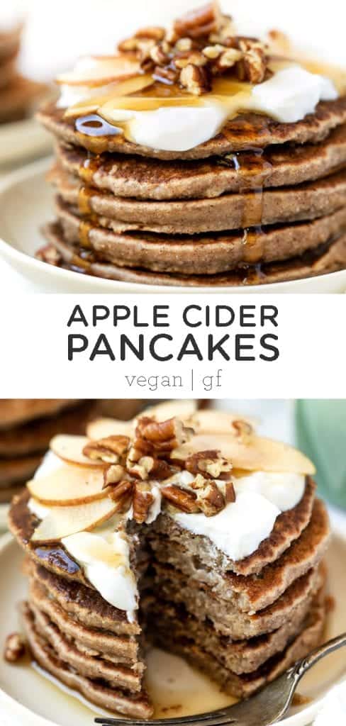 healthy apple cider pancakes
