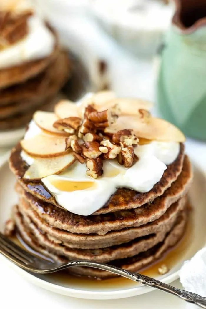 Healthy Apple Cider Pancakes