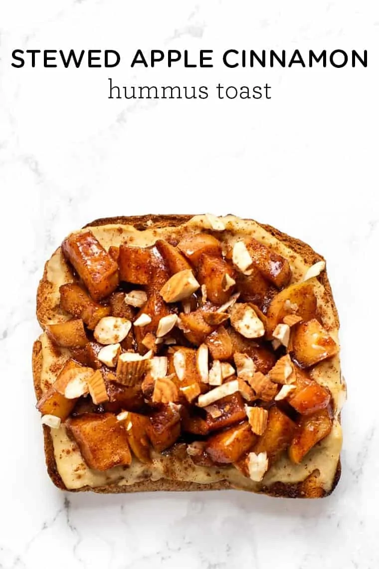 Apple Cinnamon Hummus Toast Recipe