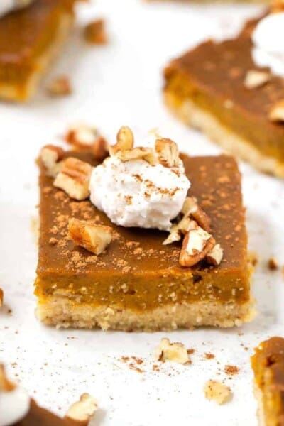 Gluten Free Pumpkin Pie Bars