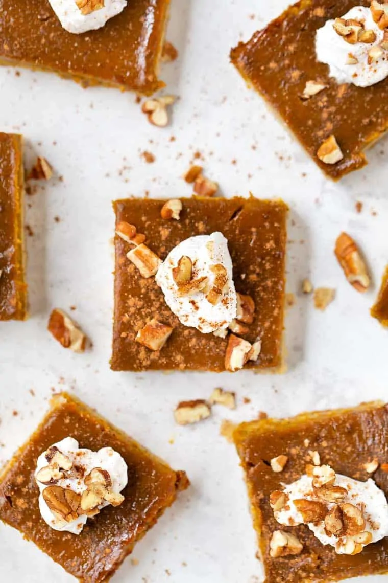 Easy Dairy-Free Pumpkin Pie Bars