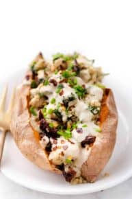 Mediterranean Stuffed Sweet Potatoes