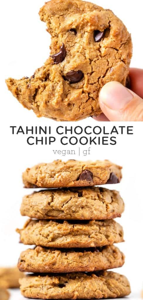 VEGAN Tahini Chocolate Chip Cookies