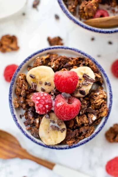Almond Butter Granola with Chocolate