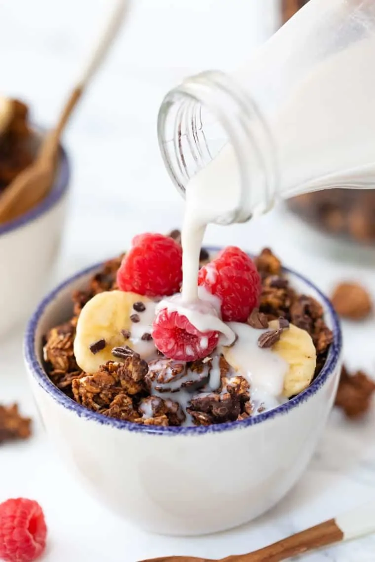 Milk into Almond Butter Granola