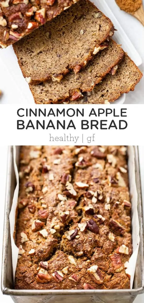 BEST healthy Apple Banana Bread