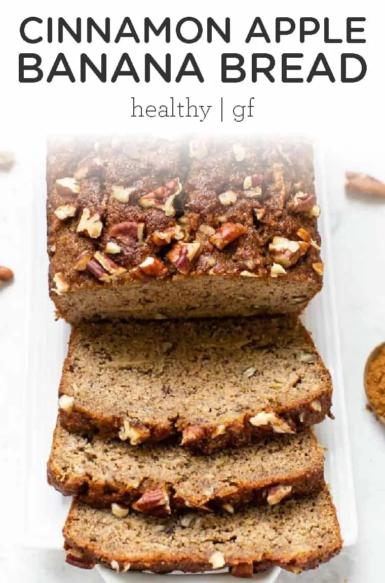 BEST healthy Apple Banana Bread