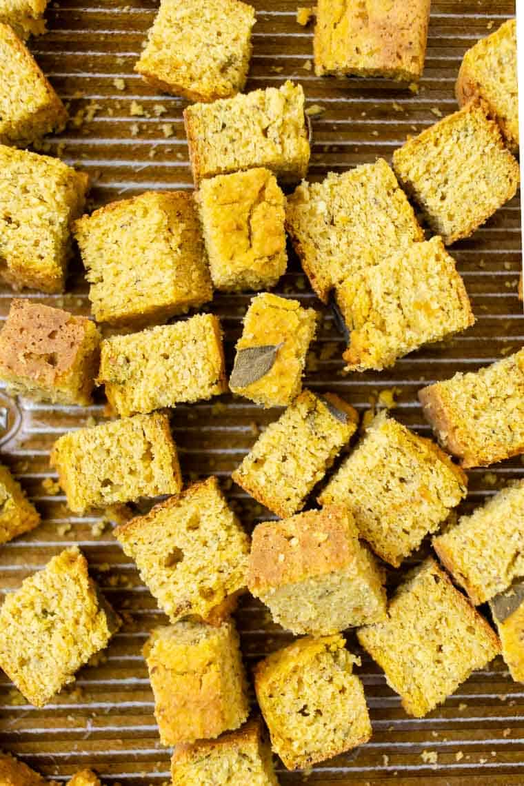 How to make Cornbread Croutons
