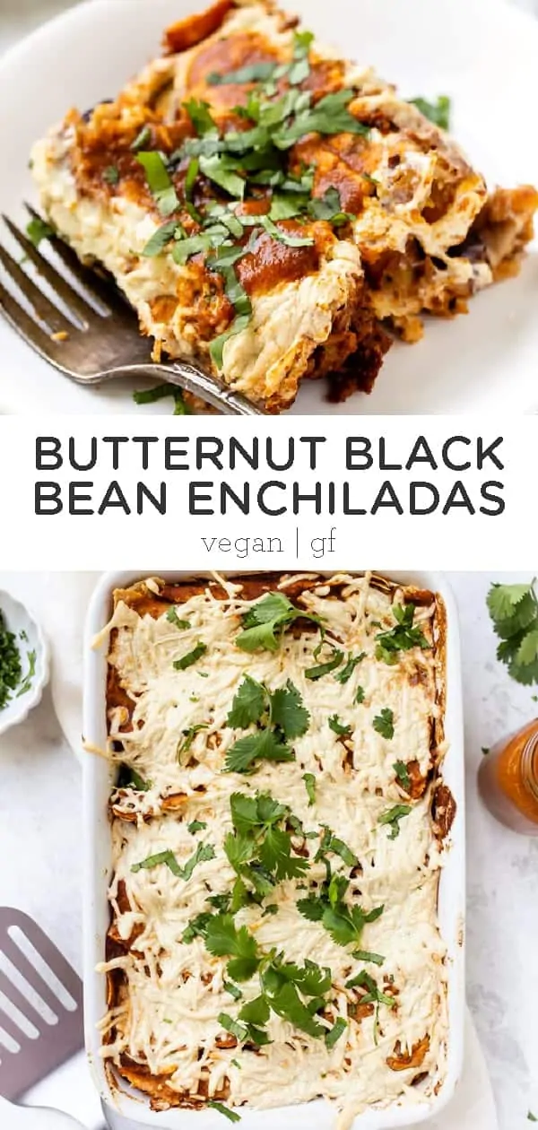 butternut black bean enchiladas