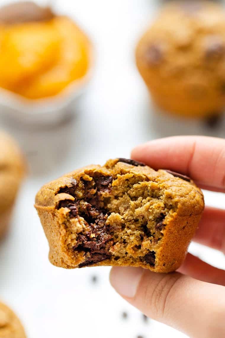 Vegan Pumpkin Muffins with Chocolate Chips