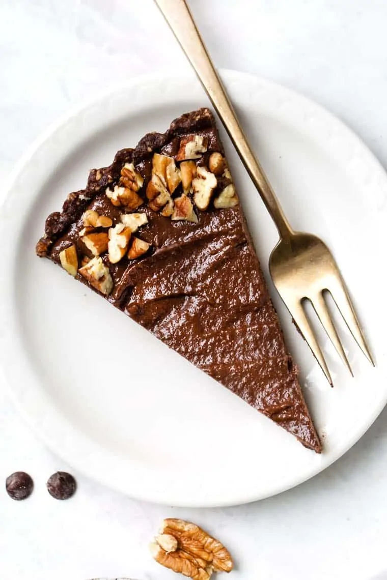 Slice of Vegan Chocolate Tart