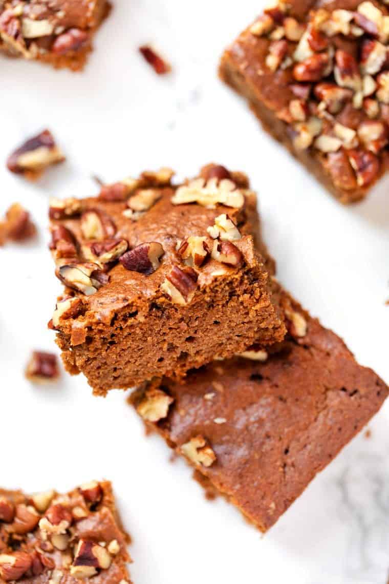 Flourless Pumpkin Tahini Blondies