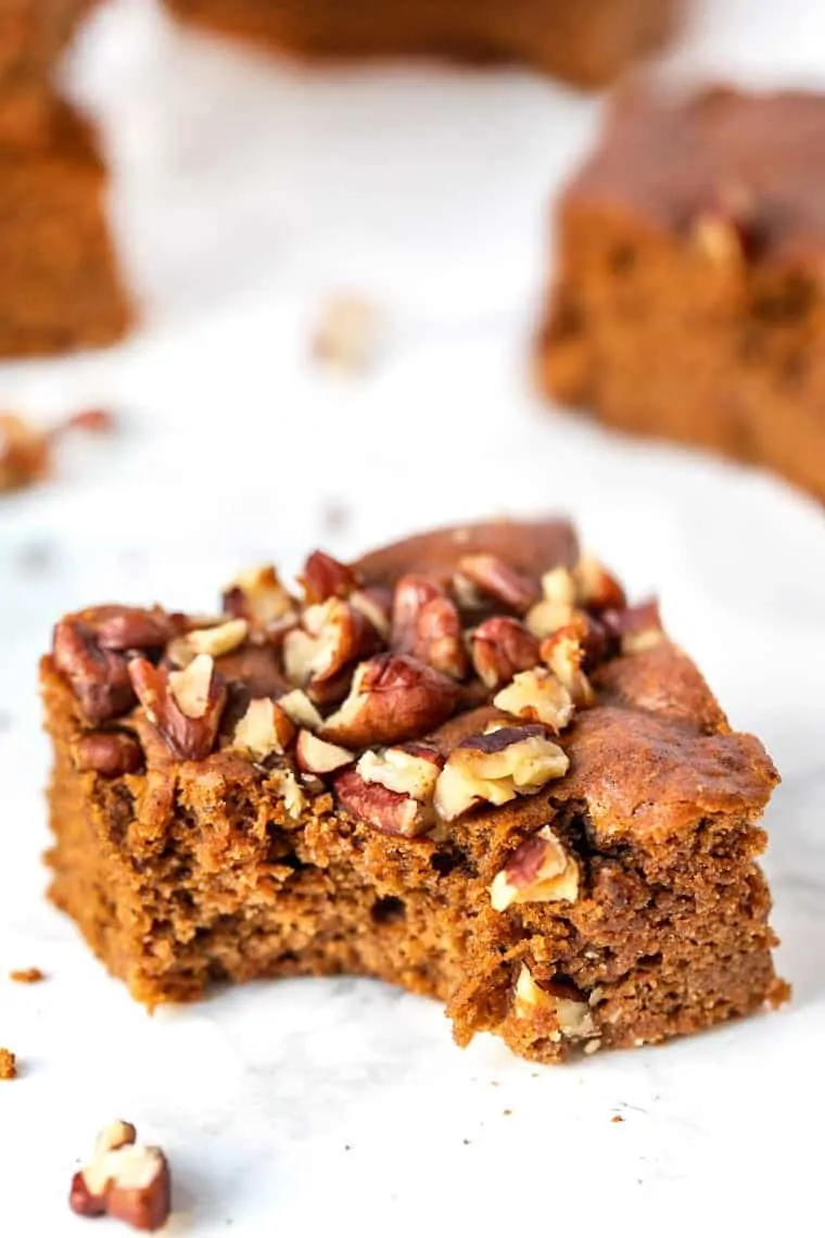 Chewy Tahini Blondies with Pumpkin