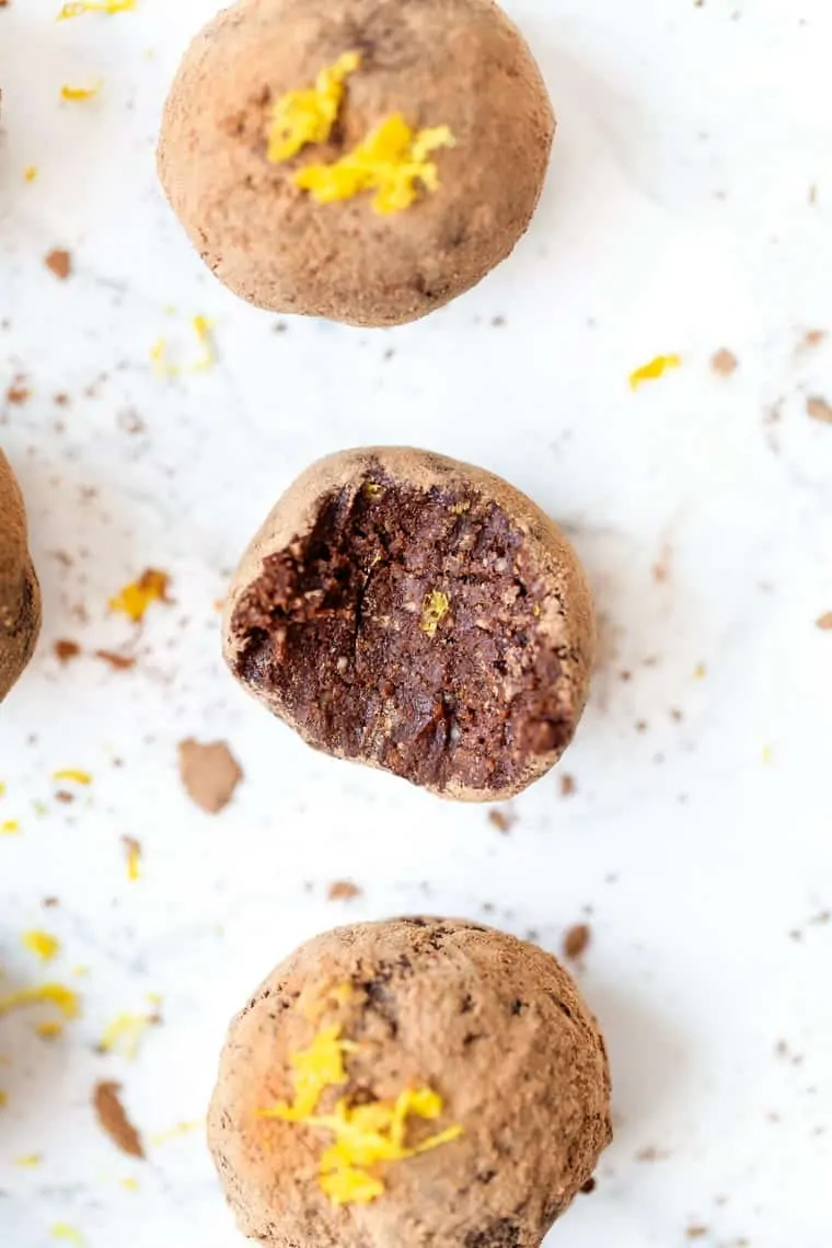 Bite of No Bake Chocolate Truffles