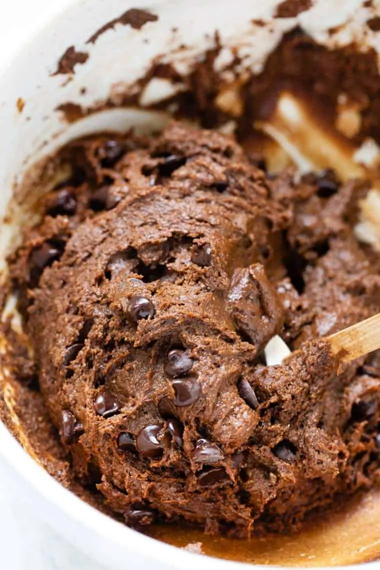 Bowl of espresso brownie batter