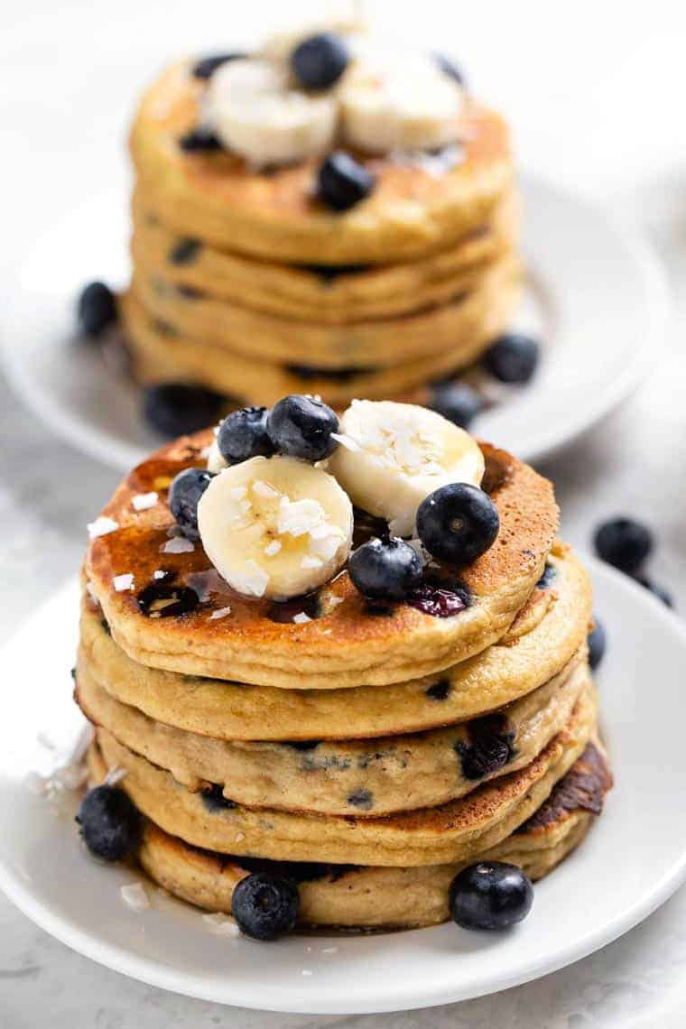 The BEST Blueberry Protein Pancakes [GF] - Simply Quinoa