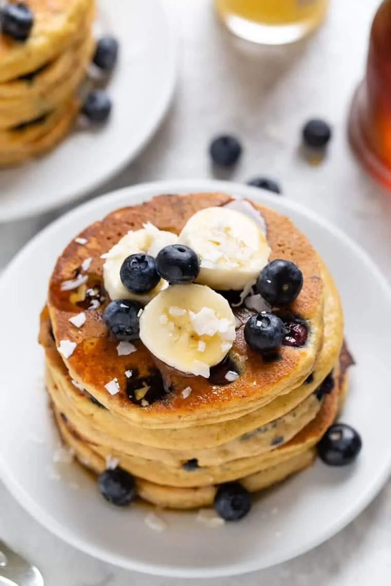 Gluten-Free Protein Pancakes with Blueberries