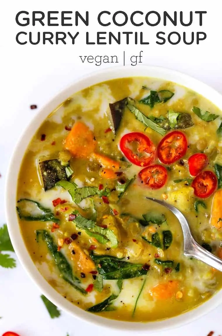 Green Coconut Curry Lentil Soup