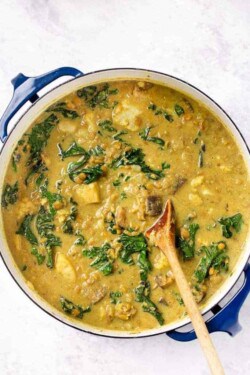 Green Coconut Curry Lentil Soup