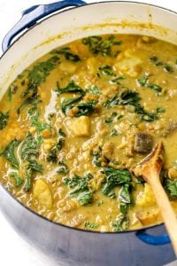 Green Coconut Curry Lentil Soup | Vegan & GF - Simply Quinoa