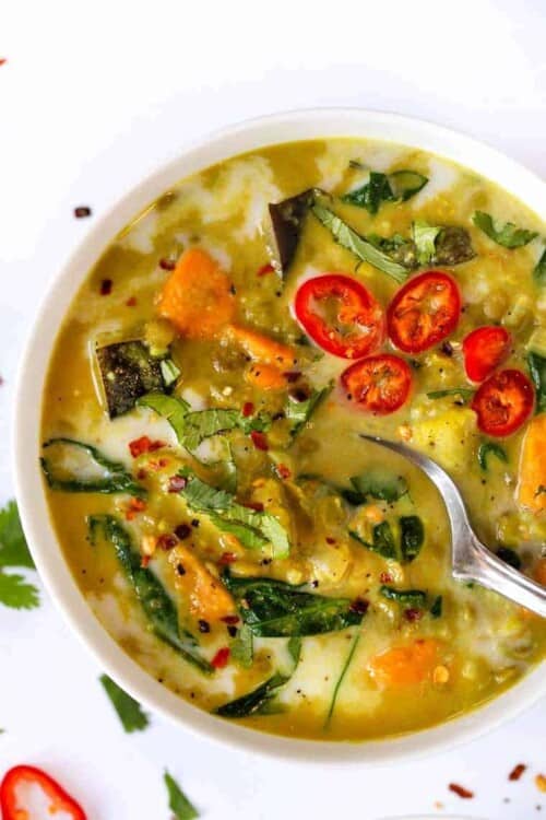 Green Curry Soup with Lentils