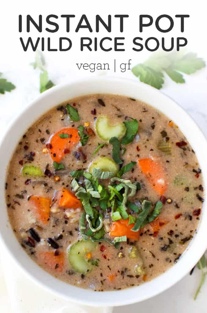 Vegan Wild Rice Soup {made in the Instant Pot!} Simply Quinoa