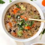 Vegan Wild Rice Soup in Instant Pot