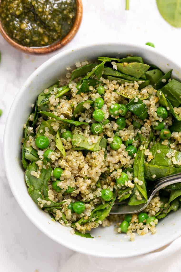 Vegan Pesto Quinoa Bowls