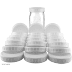 Two Dozen Wide Mouth Plastic Mason Jar Lids