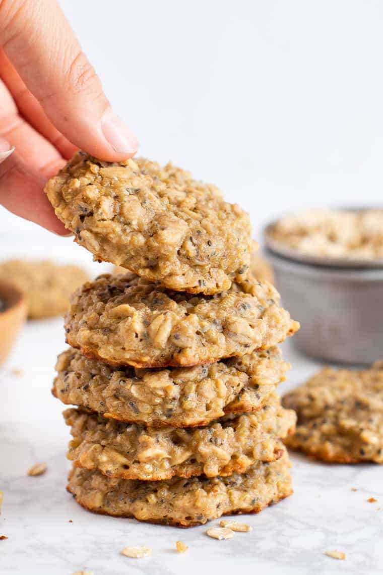 Tahini Banana Breakfast Cookies Vegan Gf Simply Quinoa