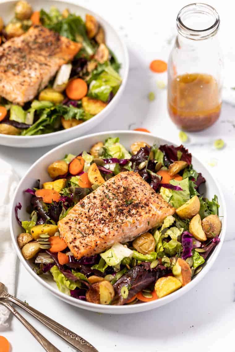 Healthy Salmon Salad with Pepper Salmon - Simply Quinoa