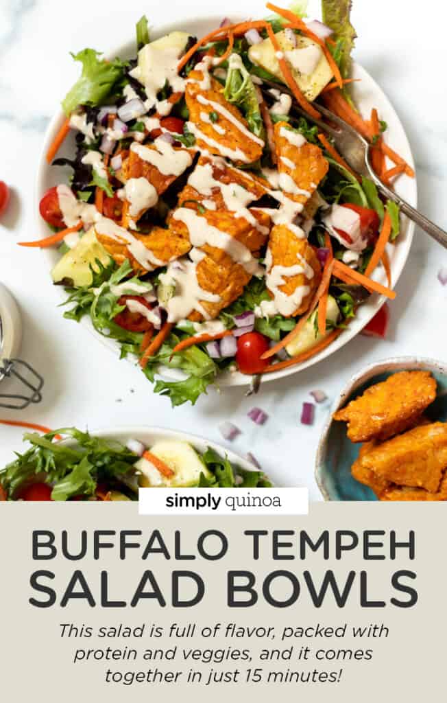 Buffalo Tempeh Salad Bowls