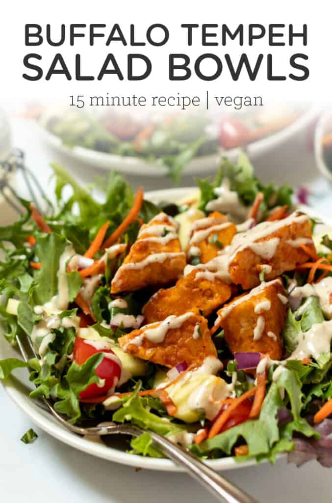 Buffalo Tempeh Salad Bowls