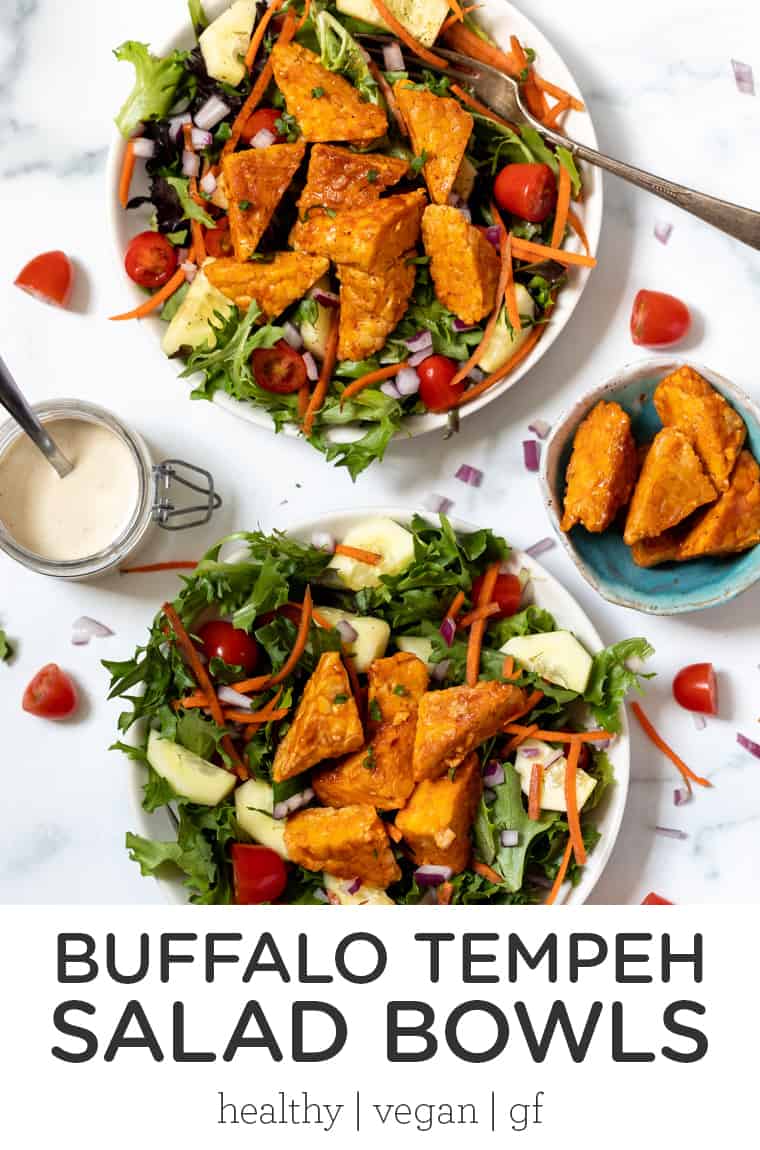 Buffalo Tempeh Salad Bowls {15 Minutes!} Simply Quinoa