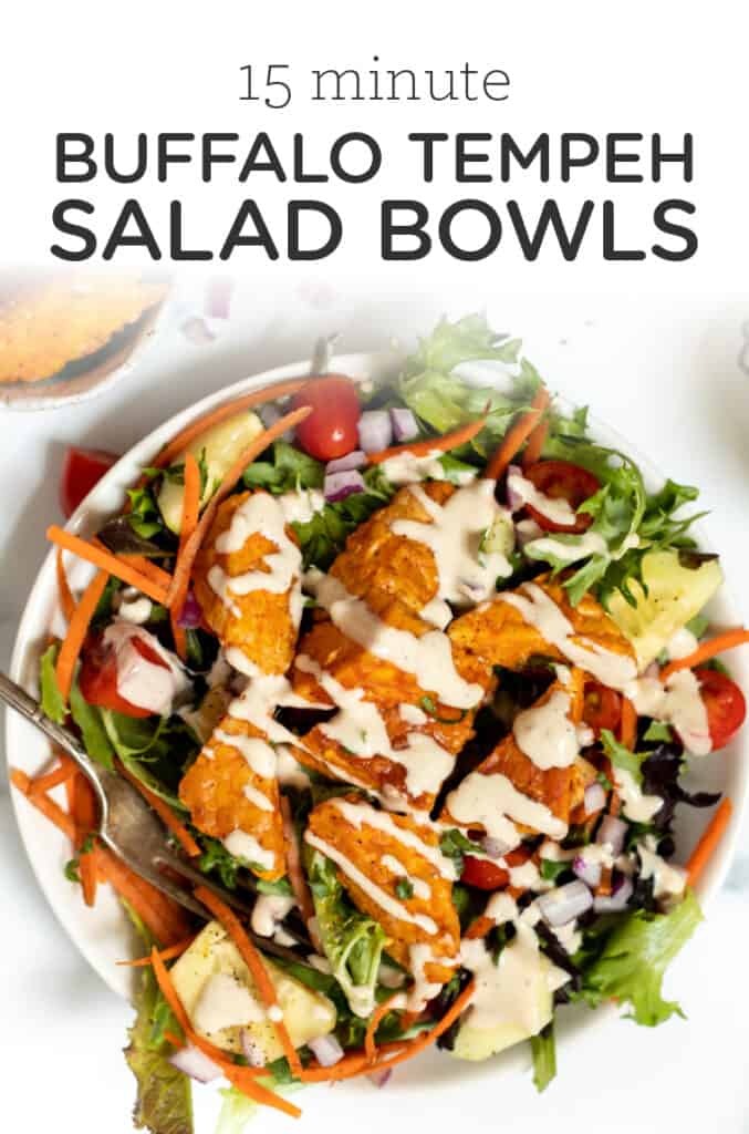 Buffalo Tempeh Salad Bowls