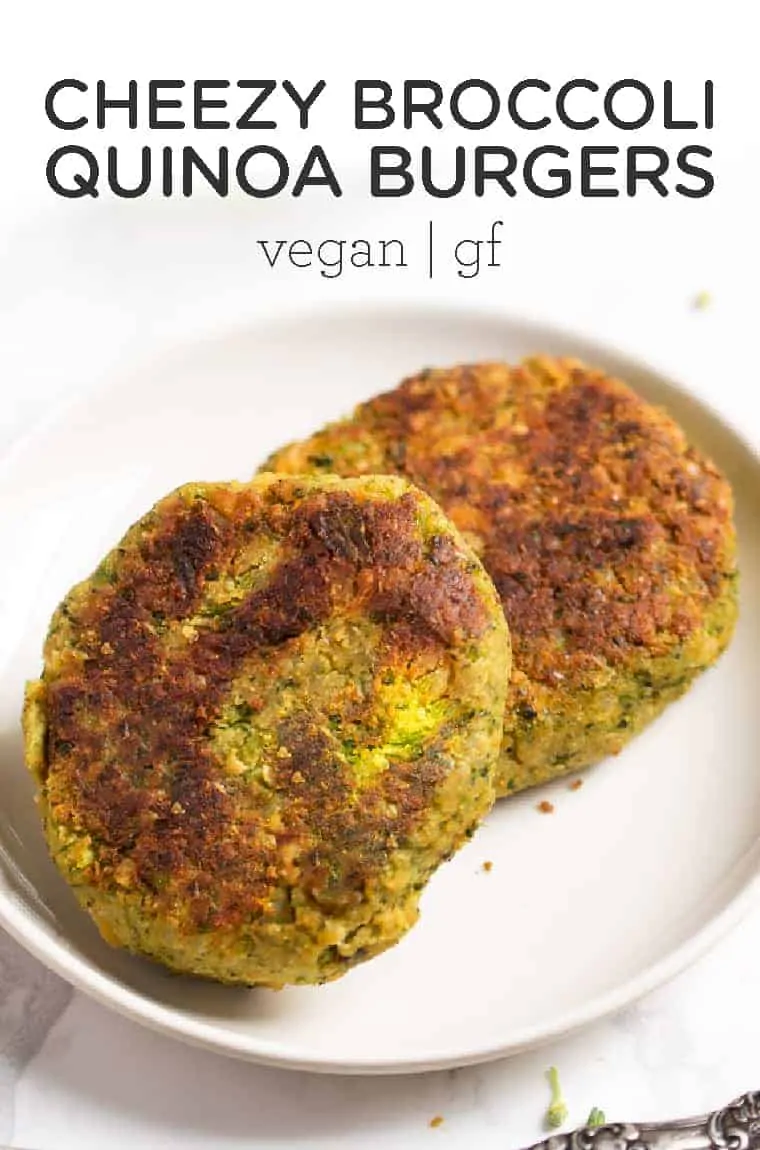 Cheezy Broccoli Quinoa Burgers