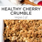 Pinterest title image for Cherry Crumble.
