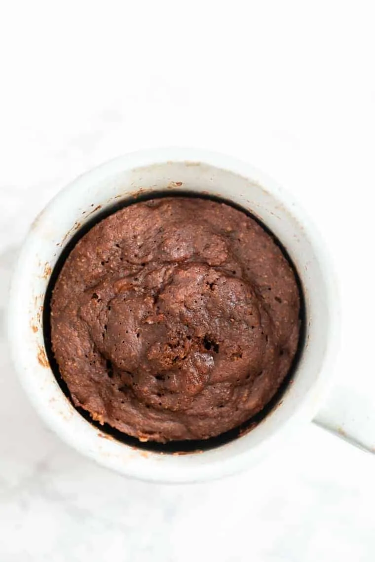 Healthy Banana Mug Cake with Chocolate