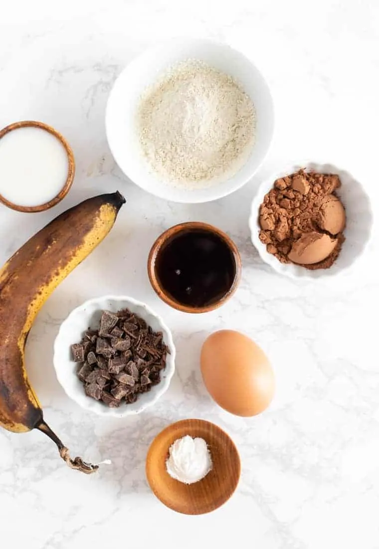 Ingredients for Chocolate Mug Cake