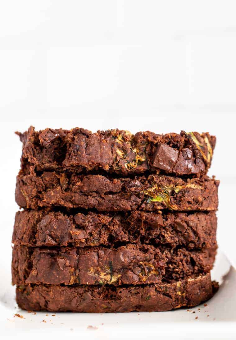 Slices of Healthy Zucchini Bread