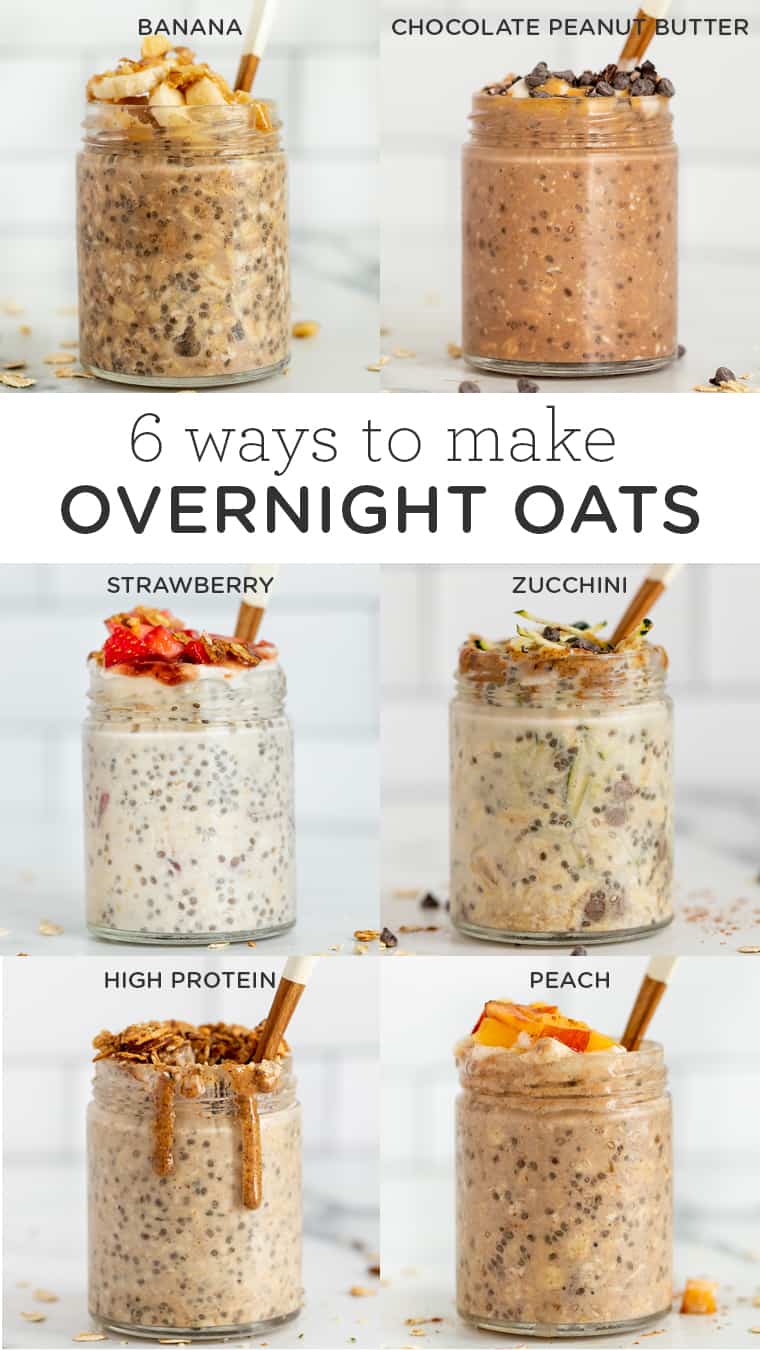 6 Healthy Overnight Oats Recipes | Easy Make Ahead Breakfasts