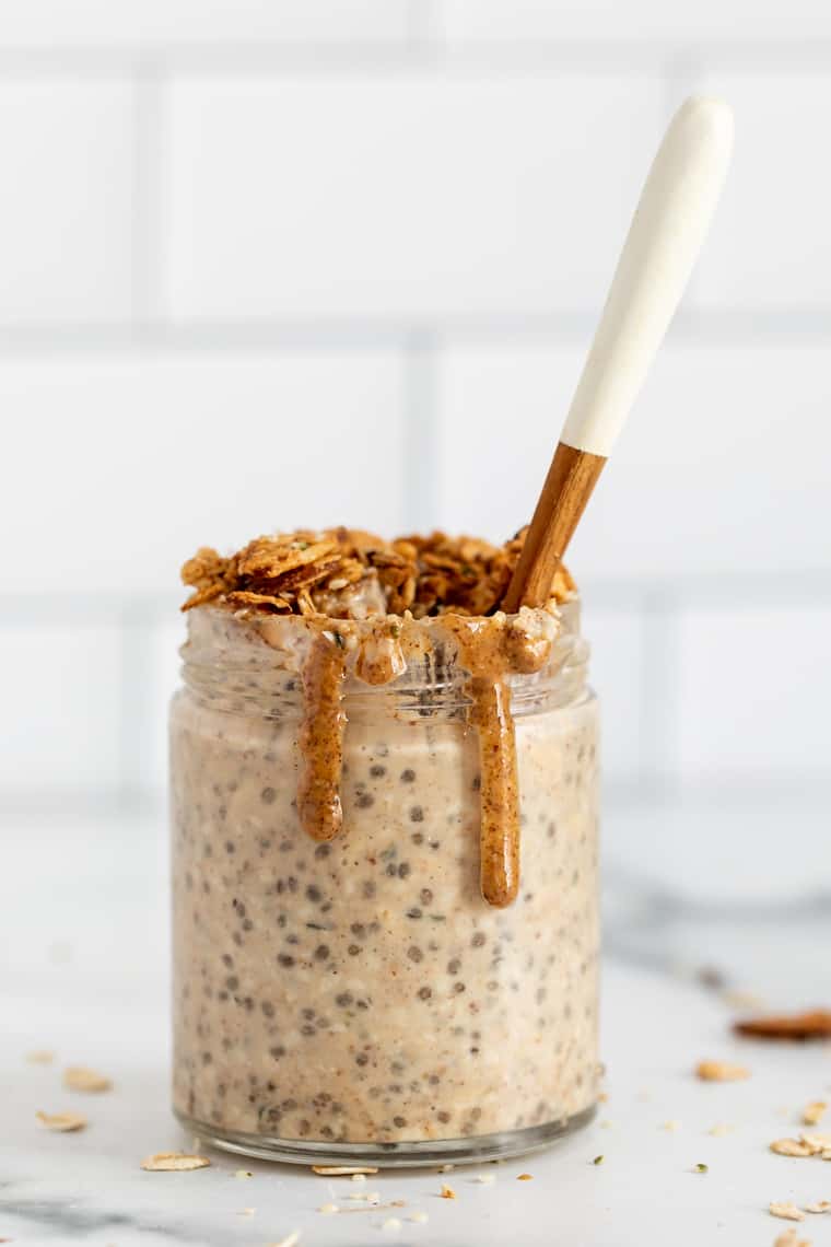 Almond Butter Protein Overnight Oats