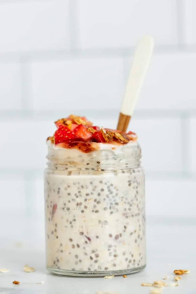 Strawberry Shortcake Overnight Oats