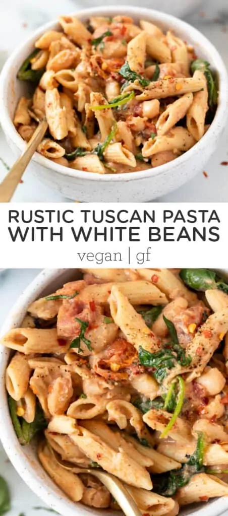 Rustic Tuscan Pasta with White Beans